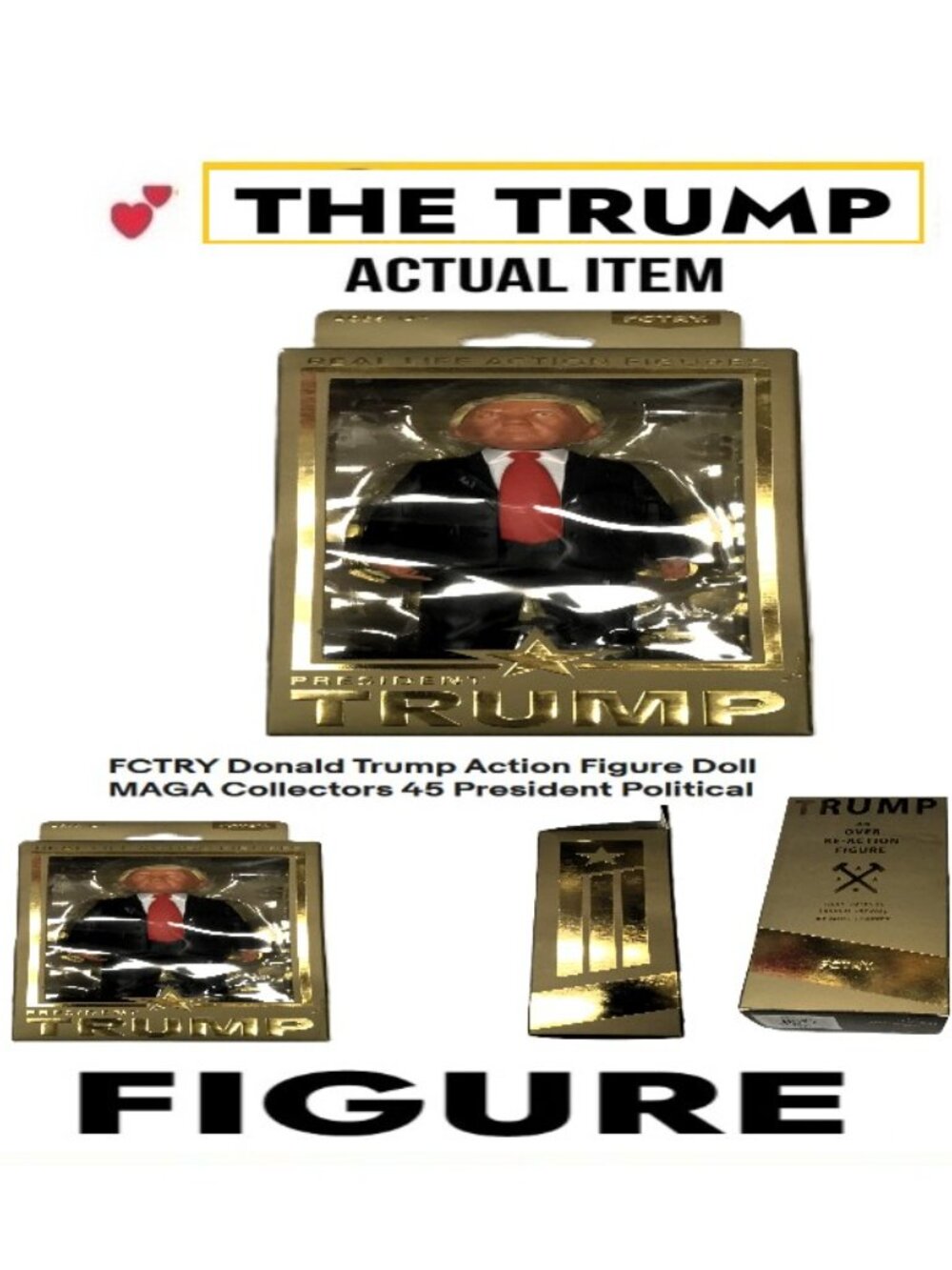 🛑 PRESIDENT 🆒 DONALD TRUMP ➕ FIGURE Maga Collectible Fctry 2016 💸 BUY NOW❗